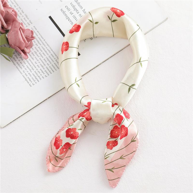 50 * 50cm Spring And Autumn Silk Scarves Versatile Decoration Professional Small Square Scarves Neck Protection Binding Bag