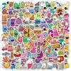 100 Маленьких 4 см Милых Креативных Граффити Наклеек Микс и Матч Q Версия Английские Буквы Наклейки с Животными