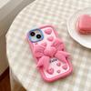 Silicone Phone Case Cute Cartoon Design with Kickstand Soft Rubber Cover for iPhone 17 Pro/iPhone 17 Pro Max