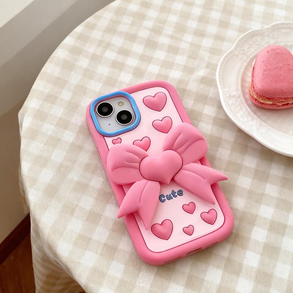 Silicone Phone Case Cute Cartoon Design with Kickstand Soft Rubber Cover for iPhone 17 Pro/iPhone 17 Pro Max