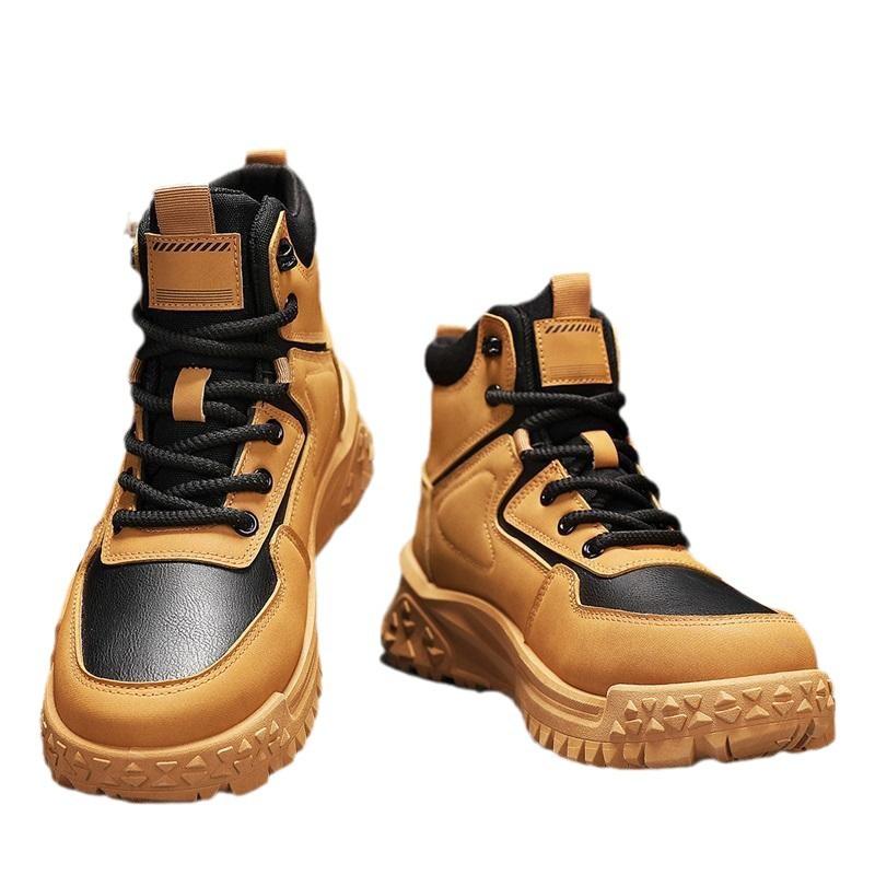 Autumn and Winter New High-top Tooling Men's Shoes Trendy Shoes Men's Martin Boots Retro Casual Short Boots