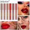 Julystar 6 Color Moisturizing Cream Long Lasting Lipstick Cosmetic Lady Beauty Tool