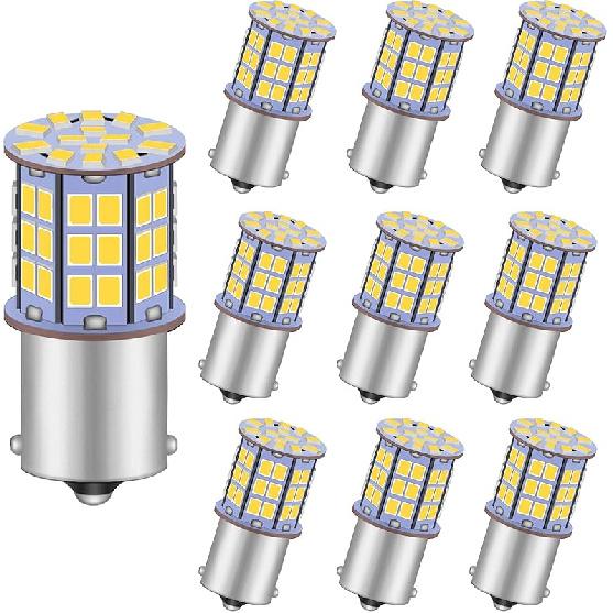 GRV Ba15s 1156 1141 LED Bulb 4W 56-2835SMD Super Bright AC/DC12V-24V 40W Halogen Replacement for RV Trailer Camper Motorhome Interior Lights Warm