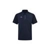 Li Ning Sponsorship Series Brand Logo Print Slim Fit Short Sleeve Polo Shirt Men Polo Shirts Ink-Blue APLS227-2