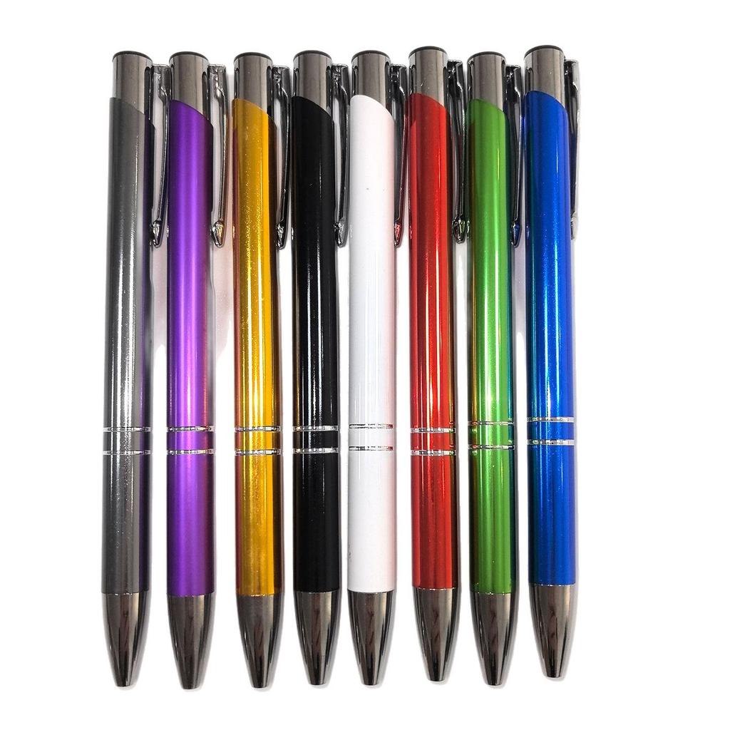 Металлическая шариковая ручка с 2 кольцами, возможность нанесения логотипа на заказ - Идеально подходит для офисного и образовательного использования