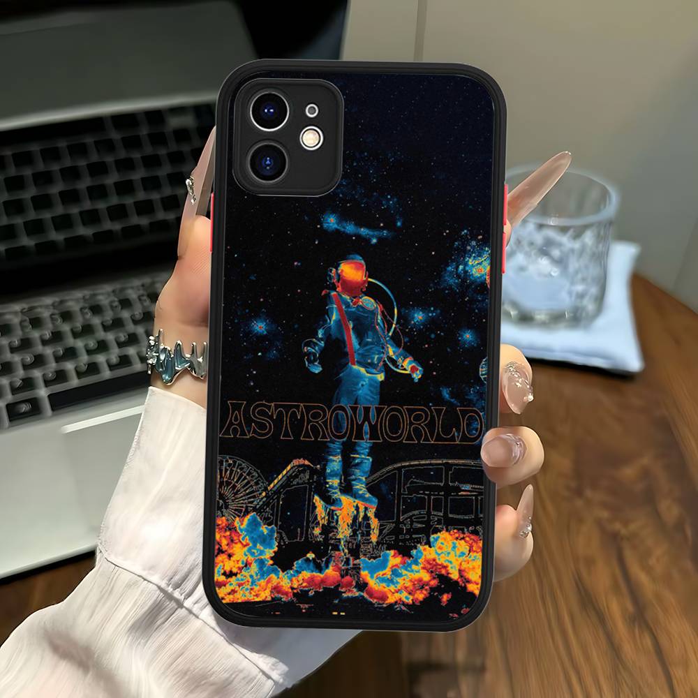 Чехол для телефона T-Travis S-ScottS Певец Для IPhone 13 12 X XS MAX Pro Max 16 15 11 14 Pro Max Ударопрочный Матовый Чехол