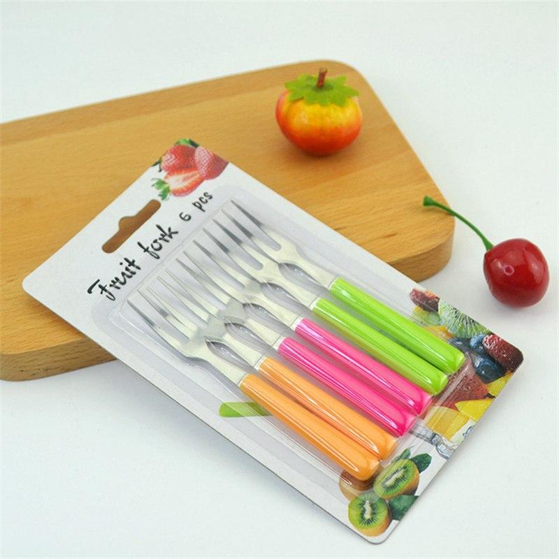 Fruit Fork Small Fork West Cutlery Forks Dessert Cake Two Tooth Fork Kitchen Stainless Steel
