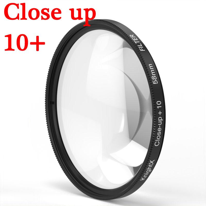 KnightX Macro close up 10+ Lens Filter For Canon eos Sony Nikon accessories 49 52 55 58 62 67 72 77 mm