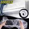 100/50/10pcs Disposable Air Conditioning Dust Cover PE Transparent Air Conditioner Protection Cover Universal Hanging Dustproof Cover