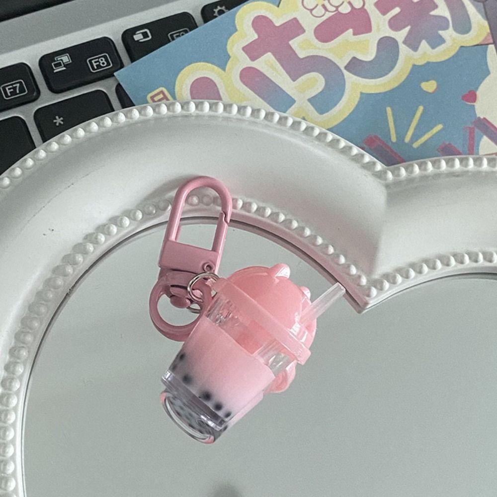 Брелоки для ключей автомобиля Брелок-подвеска для сумки с имитацией еды Полимерный брелок Мини-брелок в виде жемчужного молочного чая Мужские