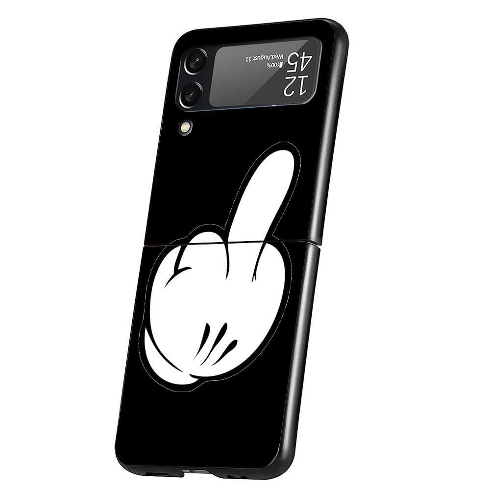Middle Finger Phone Case For Samsung Galaxy Z Flip 7 6 5 4 3 5G Cover ZFlip7 ZFlip6 ZFlip4 ZFlip5 ZFlip3 Coque Fundas Galaxy Z F