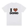 Смешная футболка I Love Domo Kun Женская повседневная футболка Ретро футболка с коротким рукавом Уличная одежда Streetwear Женские футболки