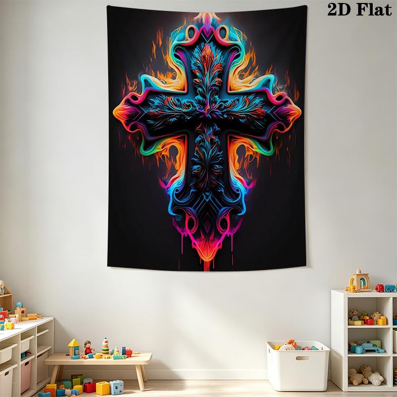 Black Background Pattern Home Decor Tapestry, Wall Hanging, Decorative RV Wall Cloth.MGT0918193