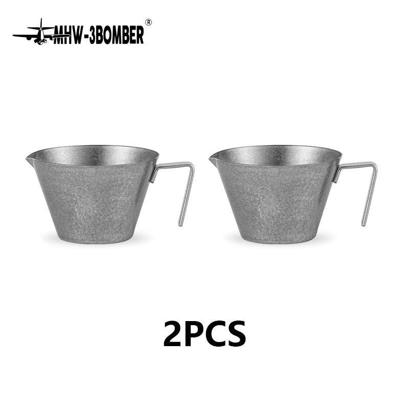 MHW-3BOMBER Нержавеющая сталь Эспрессо Мерная чашка с ручкой 2/3 Упаковка SEspresso Чашки 100 мл Домашние аксессуары для бариста Кофе