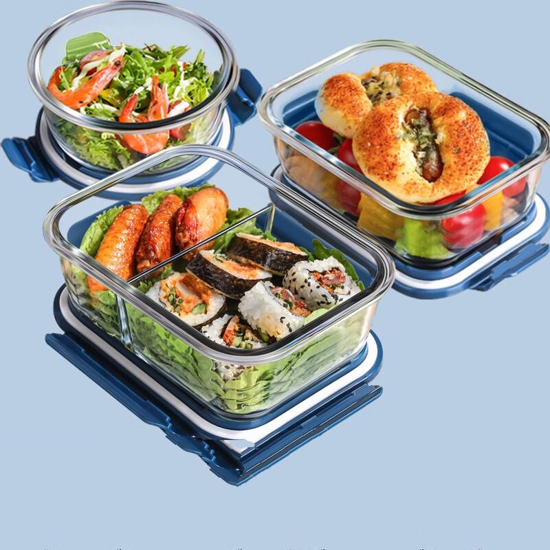 Стеклянный набор для хранения продуктов RuHan, пригодный для использования в микроволновой печи
