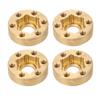 4PCS RC Wheel Hex Hub Adapter 1.9 2.2in Rustproof Widen Brass Wheel Weights for RC Crawler 9mm
