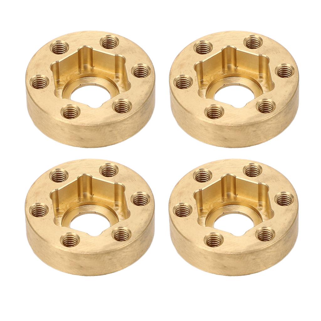 4PCS RC Wheel Hex Hub Adapter 1.9 2.2in Rustproof Widen Brass Wheel Weights for RC Crawler 9mm