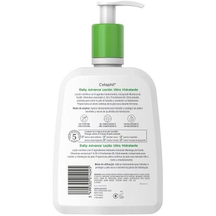 Lotion - CETAPHIL - Daily Advance - 473 ml - Hypoallergénique - Peaux Sensibles