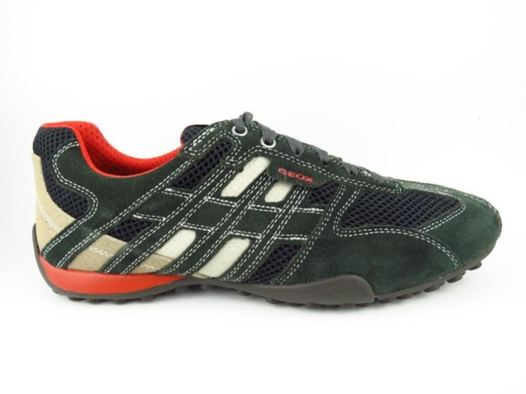 Geox U Snake K Sneakers (U4207K) Dark Grey/off White