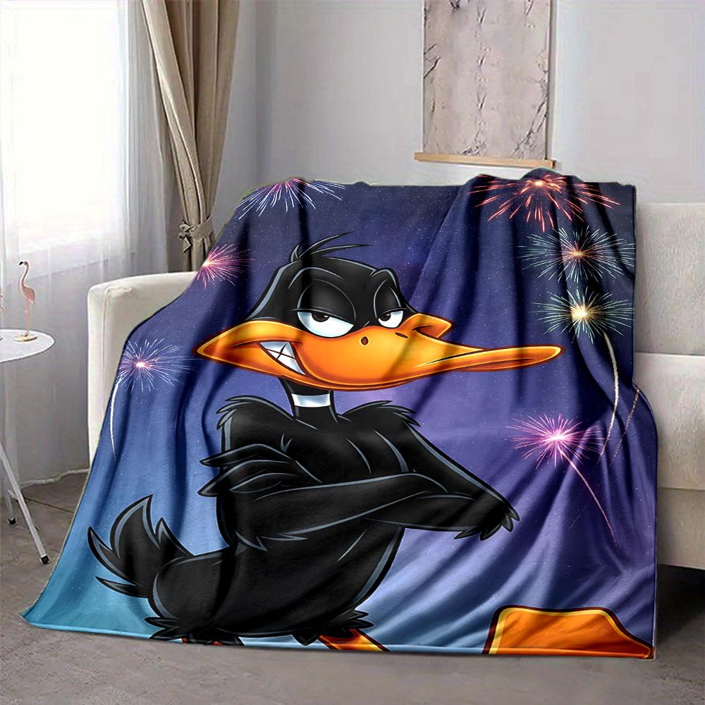 1pc Daffy Duck Flannel Throw Blanket Soft, Warm & Cozy for Couch, Bed, Office, and Travel Versatile All Season Gift, Christmas present