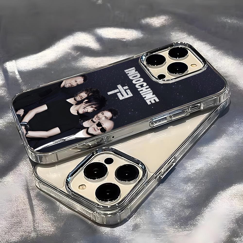Best Of Indochine Band Phone Case For IPhone 17 Pro Max 16 15 14 Pro Max IPhone 13 Pro Max 11 Plus Transparent Cover