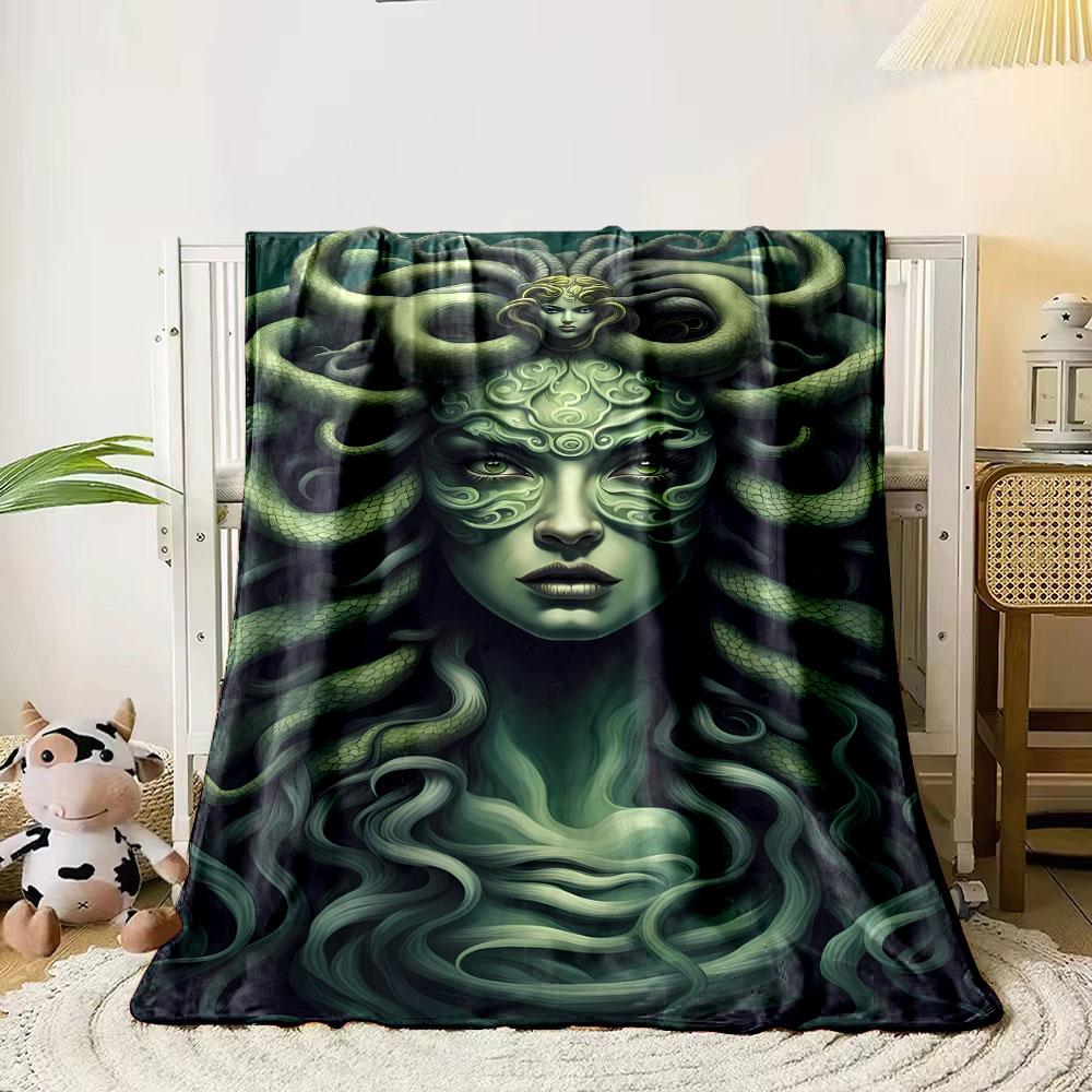Medusa Snake Blanket bedroom Blanket for Livingroom Couch lunch break Soft throw for Friend's festival Gift
