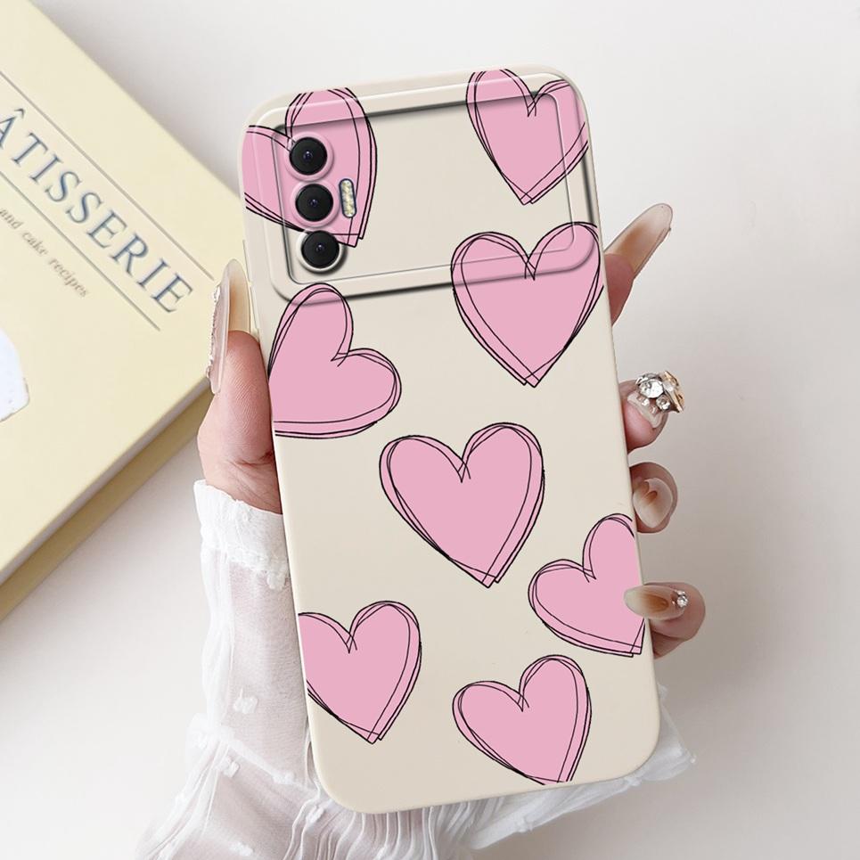 Phone Shell For Tecno Spark 8P Woman Fashion Flower Butterfly Coques For Tecno Spark 9T India Back Covers Soft Liquid Silicone