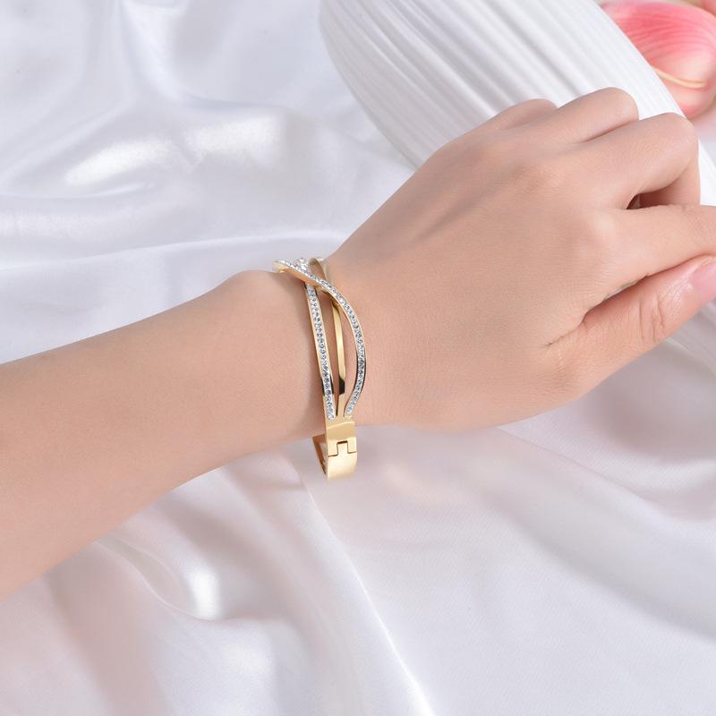 Премиальный браслет Sense, крестообразный браслет, легкий роскошный стиль, полые титановые стальные украшения для рук, не теряющие цвет браслета