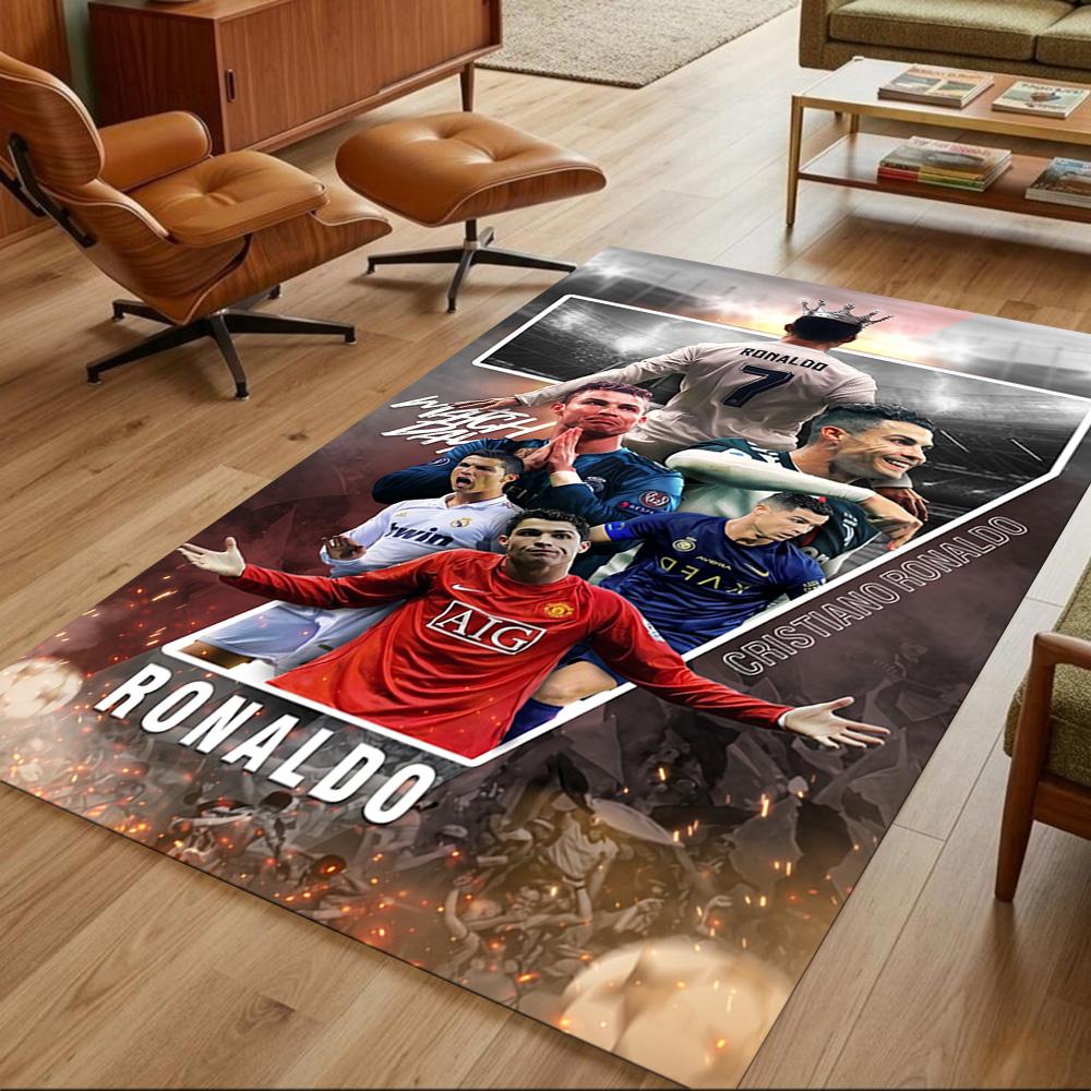 Cristiano Ronaldo Floor Mat Design for Entryway Balcony Decorate room Dining Room Antislip Carpet Decorate Offices Perfect Gift for Women/Men