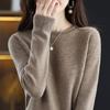 Женский кашемировый свитер Grace Comfort на осень и зиму из 100% мериносовой шерсти, вязаный пуловер, модная свободная одежда, топы