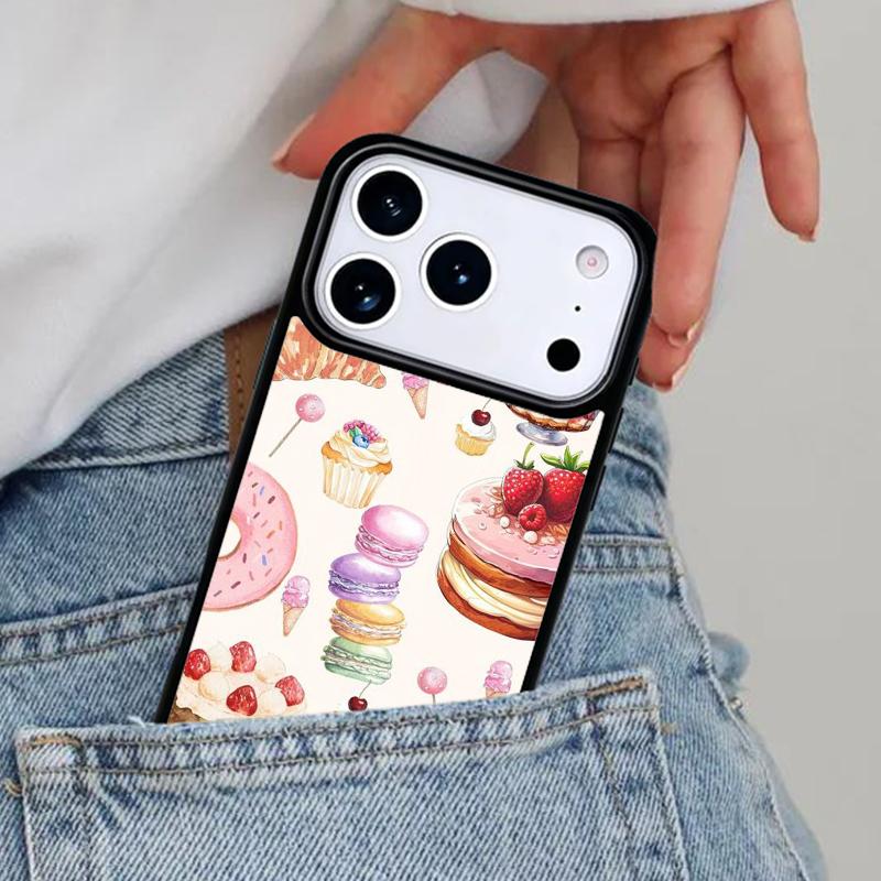 Чехол для телефона 'Тортовое искусство' Fancy Desert для iPhone 16e 15 14 13 12 17 Pro Max Plus Air 17pro Чехол Coque