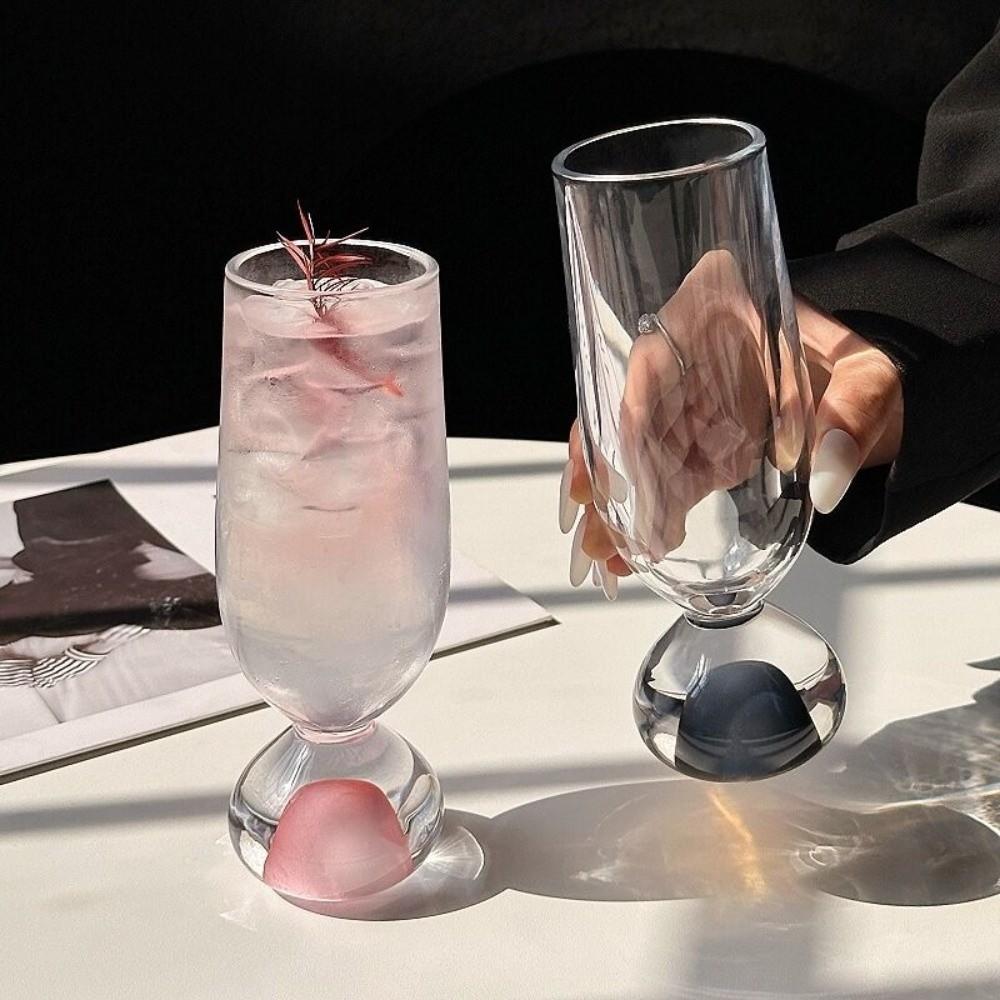 Exquisite Glass Stemmed Cup 170ml Juice Cup Creative Beer Cup Wine Tasting