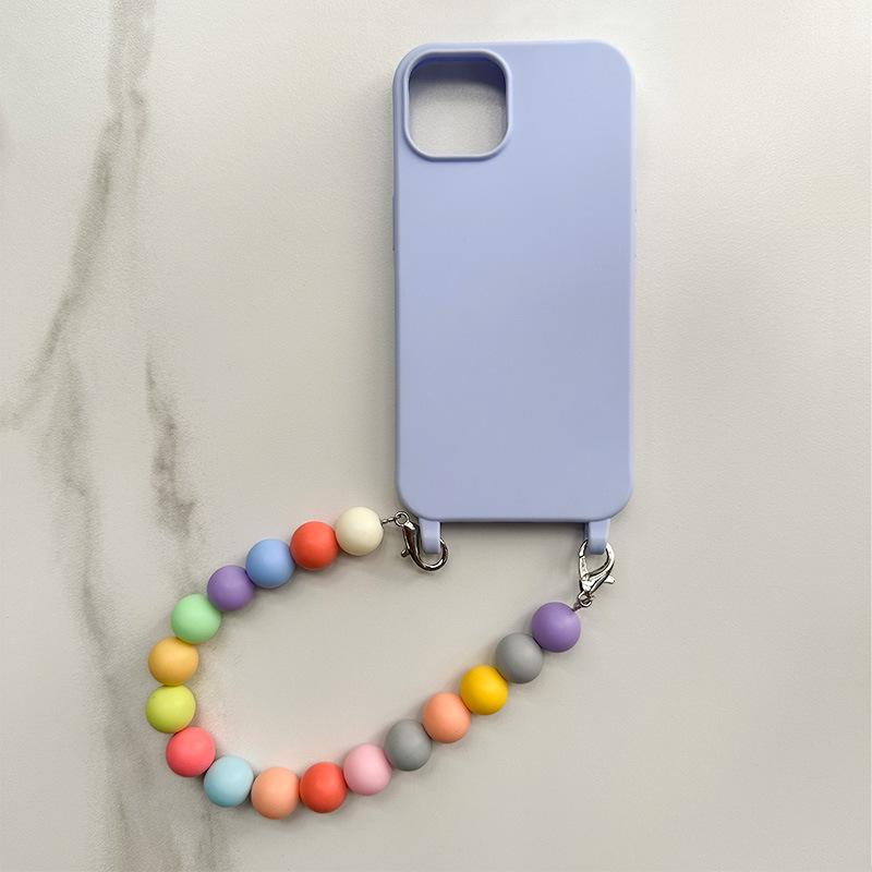 Цветной чехол-веревка с защитой от потери для iPhone 11/12/13/14 Pro Max, идеально подходит для женщин. Имеет цепочку и ремешок на руку.