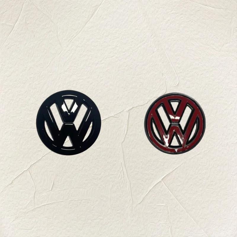 For VOLKSWAGEN VW Volkswagen Gloss black steering wheel emblem cover for Golf 7 Rline logo black for steering wheel