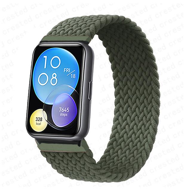 Эластичный нейлоновый ремешок без пряжки для Huawei Watch Fit 2 Sport, плетеный ремешок, наручные аксессуары для умных часов Huawei Fit 2 Watch