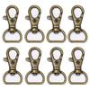 20 Rotating Lever Clasps for Backpacks, Bags, Handmade Parts (Inner Diameter 15mm, Antique Gold)