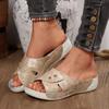 Модные женские тапочки-клинья 2025 Лето Дизайнерская обувь для женщин Высококачественные сандалии на платформе Модные повседневные шлепанцы Слайды Женские