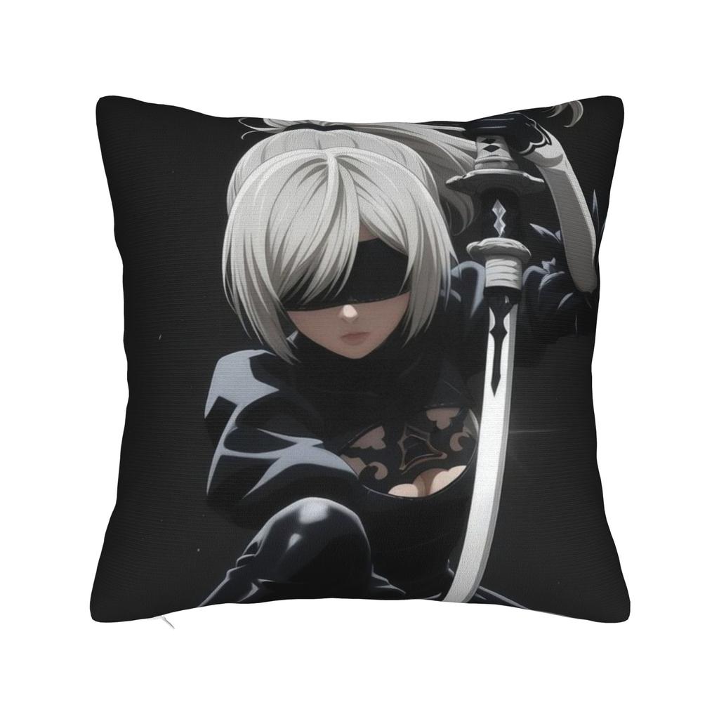 Nier Automatas Pillow Cover Design Cushion Cover Cute Funny Pillow Case For Sofa Bedroom Home Decor