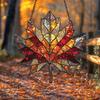 Yousheng Maple Leaf Fall Ornament Window Hanging Autumn Leaf Suncatcher Stained Glass Wall Art for Thanksgiving Autumn Indoor Outdoor Home Decor