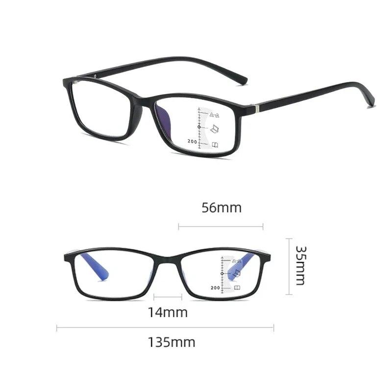 Прогрессивные мультифокальные очки для чтения для мужчин и женщин, анти-синий свет, очки для ближнего и дальнего зрения, пресбиопия