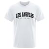 Los Angeles, California American City Letter Tops Men Women Fashion T Shirt Hip Hop Sweat Cotton T-Shirts Casual Oversized Tees