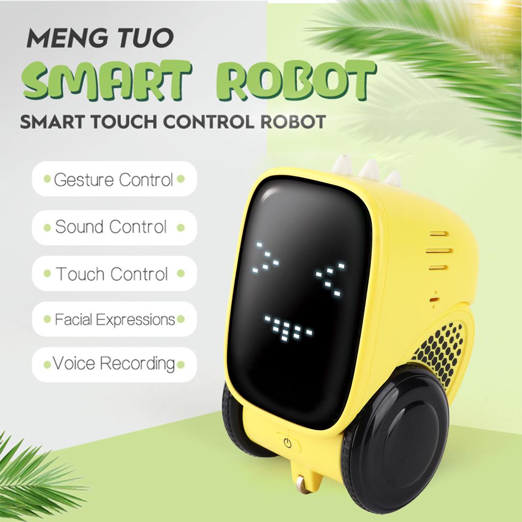 Intelligent Smart Talking Robot with Facial Expression Voice Recording Touch Sensor Gesture Control Mini Robotics