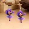Фиолетовая Фея цветов 2D акриловые серьги милые красивые фея цветов весенне-летние серьги