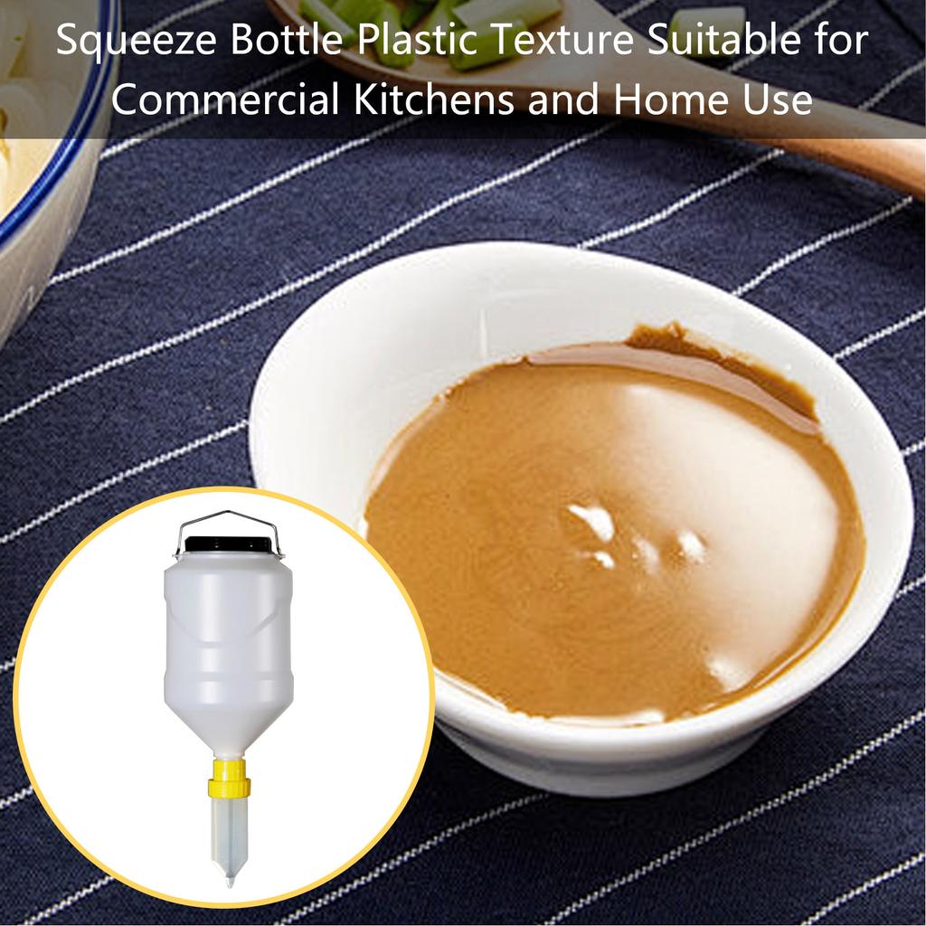 Подвесной дозатор для соуса большой емкости 3 л, многоразовая бутылка для хранения соуса, подходит для хранения кетчупа, салата, соуса