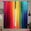 2 шт. Яркие шторы с радужным градиентом и полосками, разработанные для блокировки света, Премиальный материал, подходят для детской комнаты,