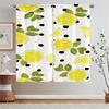 Kitchen Curtains 2 Pieces Window Curtains for Doors Cute Lemon Fruit Bathroom Curtain for Children's Room Bedroom Decoration