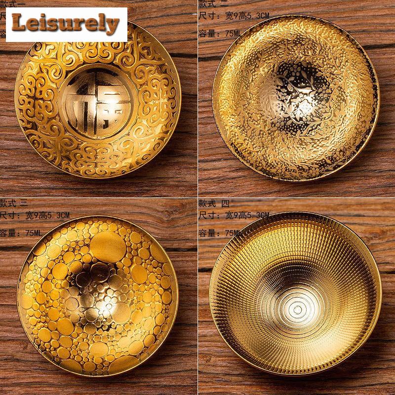 Cup Tea Ceramic Multicolor Gilding Teacup Chinese Style Retro Handmade Golden Tea Cup Vintage Tea Set Home Tea Bowl Master Cup