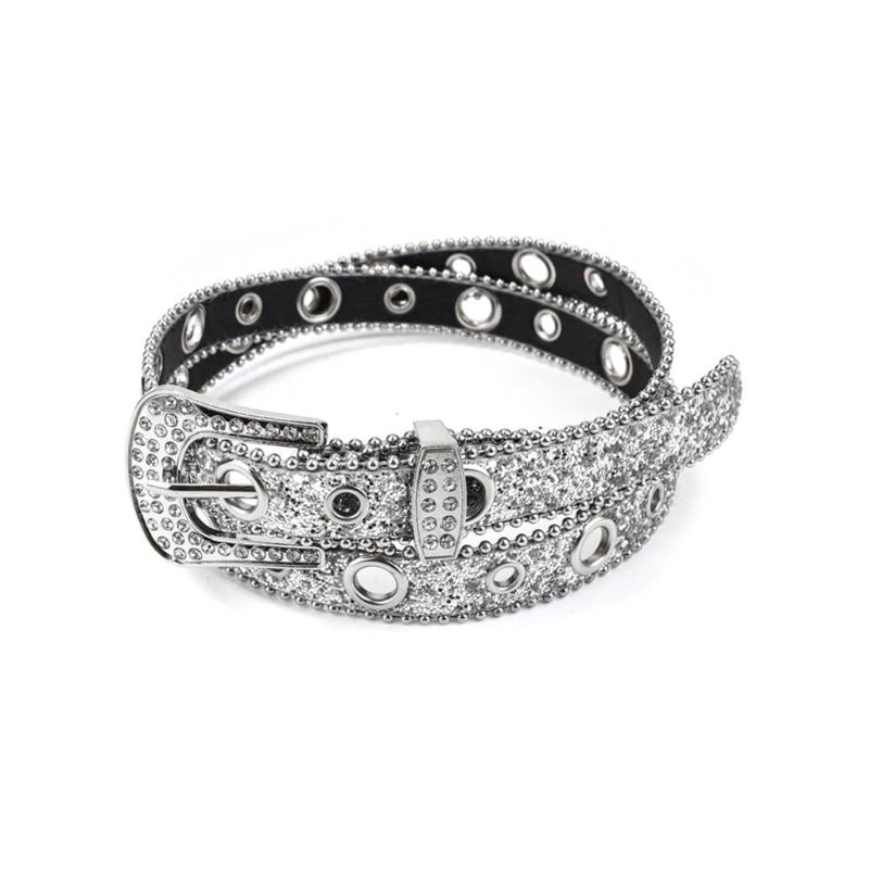 Подростковый пояс с пайетками для джинсов, регулируемый ремень на талию с пряжкой-булавкой, пряжка со стразами, широкий пояс на талию, женский пояс для юбки