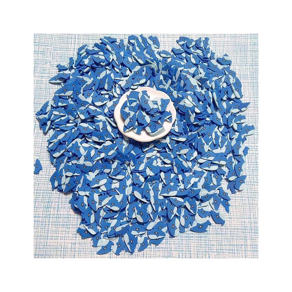 1kg Blue Shark Fish Animal Polymer Clay Slices Slime Filling Kids Craft Projects Gift Christmas Valentine Decorations