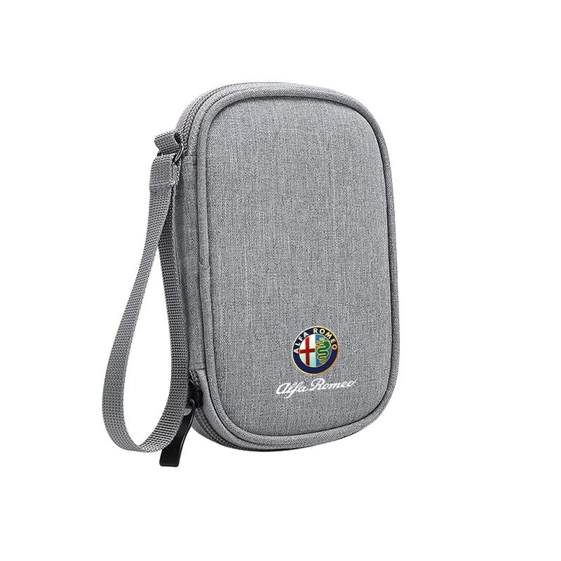 Car Stickers For Alfa Romeo Car Interior Portable Storage Bag Data Cable For Alfa Romeo Giulietta GT 159 147 156 Mito Brera Giul